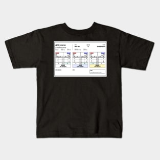 Sean O'Malley vs Petr Yan Scorecard Kids T-Shirt